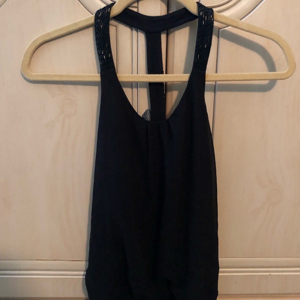 Express black sequined top